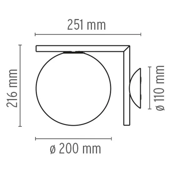 Flos IC Lights króm falikar (FLOS-C/W1 Chrome) E14 1 izzós IP20