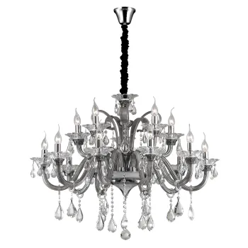 Ideal Lux COLOSSAL SP15 GRIGIO króm kristály csillár (IDE-081526) E14  15 izzós IP20