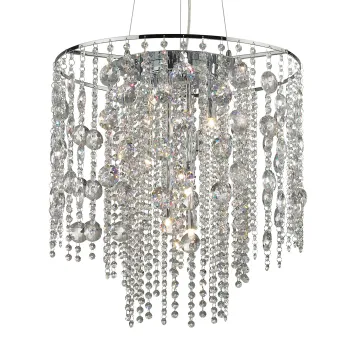 Ideal Lux EVASIONE SP10 króm függesztett lámpa (IDE-044767) G9 10 izzós IP20