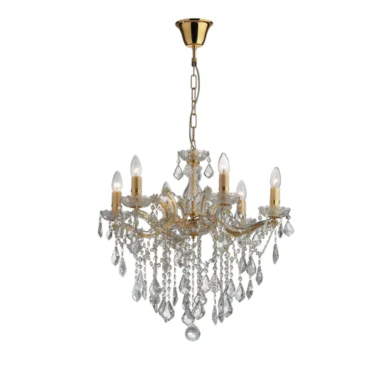 Ideal Lux FLORIAN SP6 ORO arany csillár (IDE-035635) E14  6 izzós IP20
