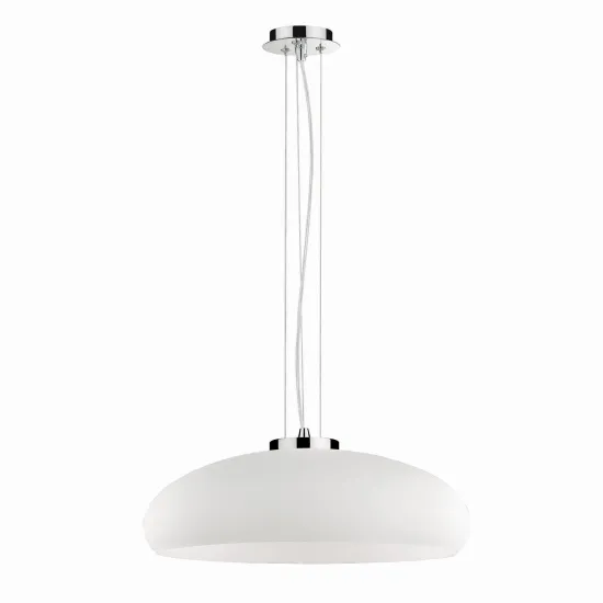 Ideal Lux ARIA SP1 D50 BIANCO króm függesztett lámpa (IDE-059679) E27  1 izzós IP20