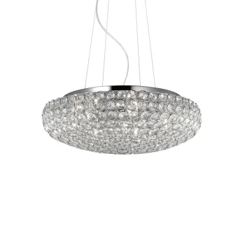 Ideal Lux KING SP7 CROMO króm függesztett lámpa (IDE-087979) G9 7 izzós IP20