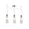 Ideal Lux KUKY SP3 CLEAR króm függesztett lámpa (IDE-033952) E27 3 izzós IP20