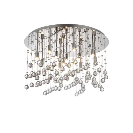 Ideal Lux MOONLIGHT PL12 króm kristály mennyezeti lámpa (IDE-077802) G9 8 izzós IP20