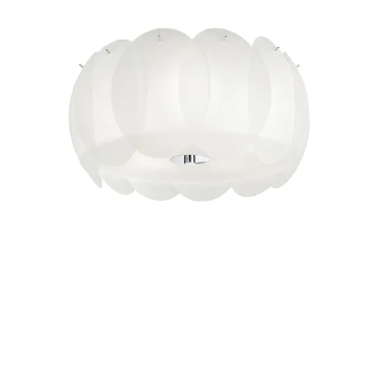 Ideal Lux OVALINO PL5 BIANCO króm mennyezeti lámpa (IDE-093963) E27 5 izzós IP20