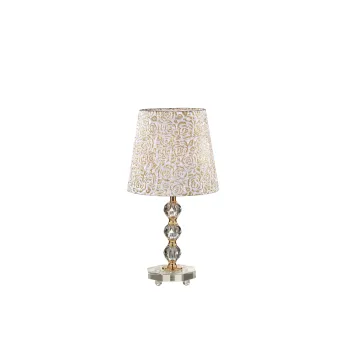 Ideal Lux QUEEN TL1 MEDIUM arany-átlátszó-bézs asztali lámpa (IDE-077741) E27  1 izzós IP20