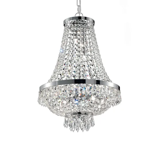 Ideal Lux CAESAR SP6 CROMO króm függesztett lámpa (IDE-033532) G9 6 izzós IP20