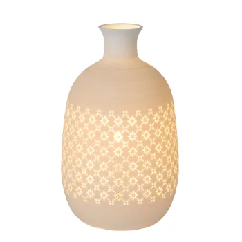 Lucide Tiesse fehér asztali lámpa (LUC-13534/26/31) E14 1 izzós IP20