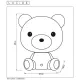 Lucide Dodo Bear fehér LED asztali gyerek lámpa (LUC-71590/03/31) LED 1 izzós IP20