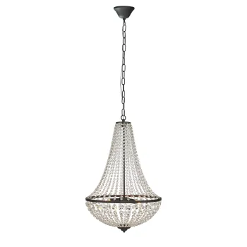 Markslöjd GRANSÖ matt fekete-átlátszó függesztett lámpa (MS-107028) E14 3 izzós IP20