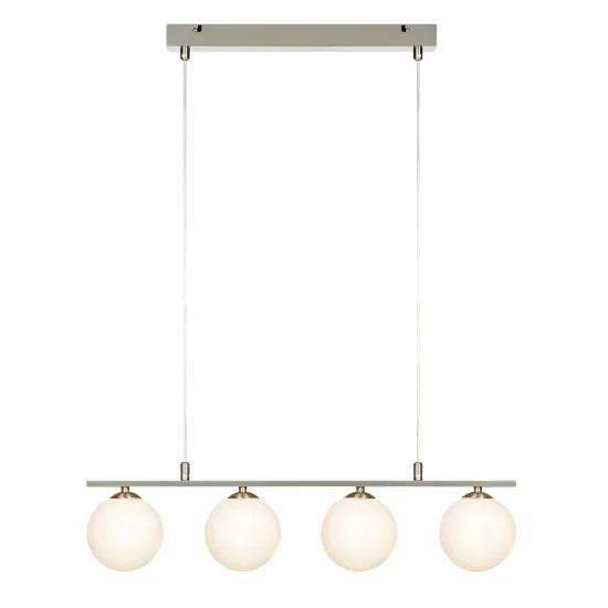 Markslöjd QUATTRO acél-fehér függesztett lámpa (MS-107573) G9 4 izzós IP20