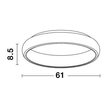 Nova Luce Albi fehér mennyezeti lámpa (NL-8105606D) LED 1 izzós IP20