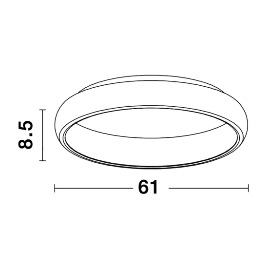 Nova Luce Albi fehér mennyezeti lámpa (NL-8105606D) LED 1 izzós IP20