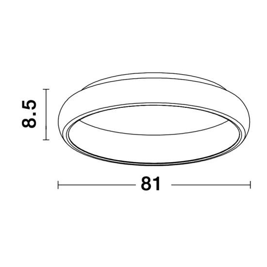 Nova Luce Albi fehér mennyezeti lámpa (NL-8105607D) LED 1 izzós IP20