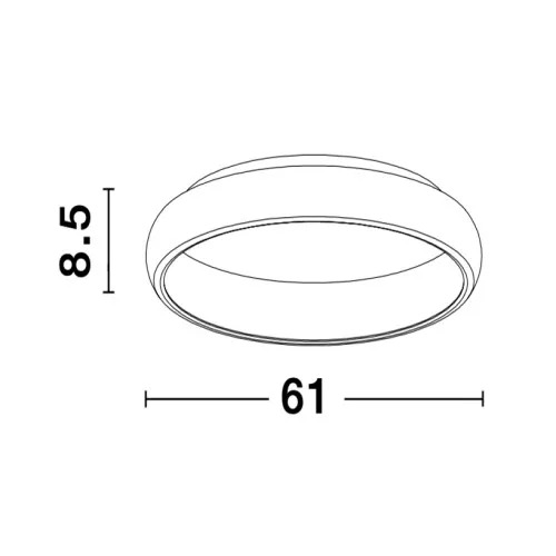 Nova Luce Albi ezüst mennyezeti lámpa (NL-8105617) LED 1 izzós IP20