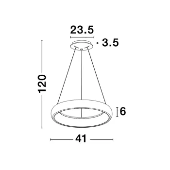 Nova Luce Albi fehér függesztett lámpa (NL-8105618) LED 1 izzós IP20
