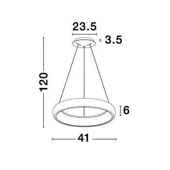 Nova Luce Albi fekete függesztett lámpa (NL-8105620) LED 1 izzós IP20