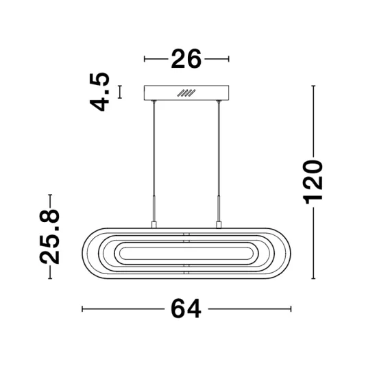 Nova Luce Arte fekete függesztett lámpa (NL-9110351) LED 1 izzós IP20 Nova Luce Arte fekete függesztett lámpa (NL-9110351) LED 1 izzós IP20