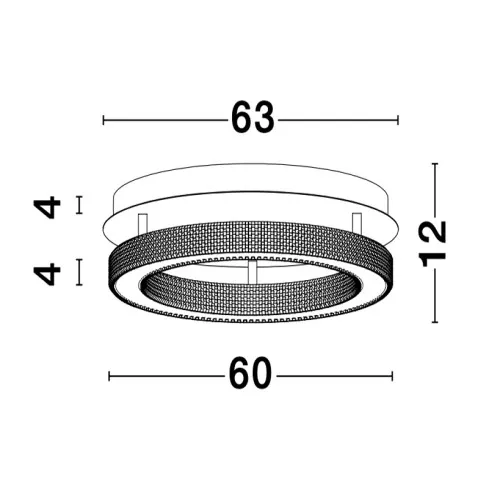 Nova Luce Fiore sárgaréz mennyezeti lámpa (NL-9285620) LED 1 izzós IP20