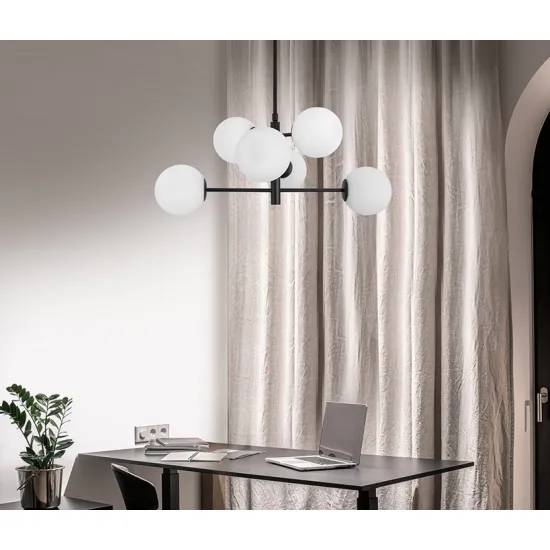 Nova Luce Impero fekete függesztett lámpa (NL-9100361) G9 6 izzós IP20 Nova Luce Impero fekete függesztett lámpa (NL-9100361) G9 6 izzós IP20