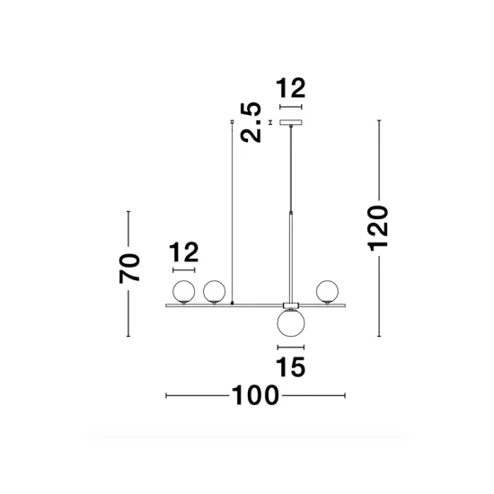 Nova Luce Impero fekete függesztett lámpa (NL-9100441) G9 4 izzós IP20 Nova Luce Impero fekete függesztett lámpa (NL-9100441) G9 4 izzós IP20