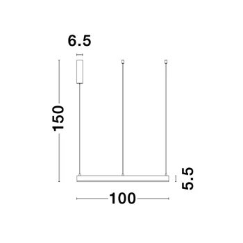 Nova Luce Motif fekete függesztett lámpa (NL-9190855) LED 1 izzós IP20
