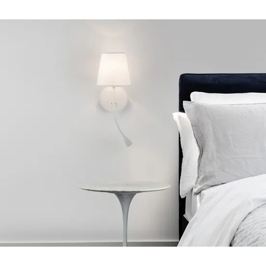 Nova Luce Nia fehér falikar (NL-9182371) E14+LED 1 izzós IP20 Nova Luce Nia fehér falikar (NL-9182371) E14+LED 1 izzós IP20