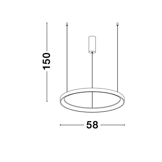 Nova Luce Pertino fehér függesztett lámpa (NL-9853683) LED 1 izzós IP20