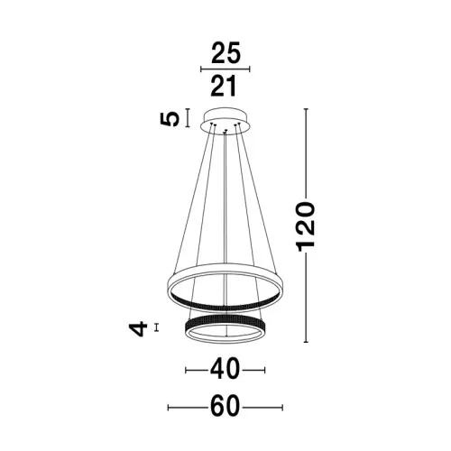 Nova Luce Preston sárgaréz függesztett lámpa (NL-9862852) LED 1 izzós IP20