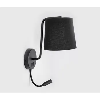 Nova Luce Sage fekete falikar (NL-9129330) E27+LED 1 izzós IP20