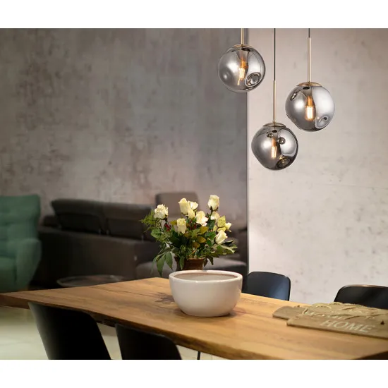 Nova Luce Spada szürke-fekete függesztett lámpa (NL-9426753) E27 3 izzós IP20