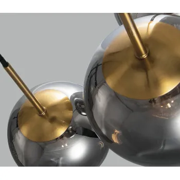 Nova Luce Spada szürke-fekete függesztett lámpa (NL-9426753) E27 3 izzós IP20