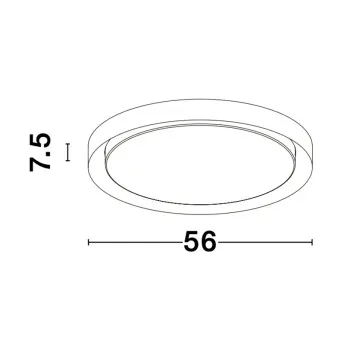 Nova Luce Troy fehér mennyezeti lámpa (NL-9053593) LED 1 izzós IP20