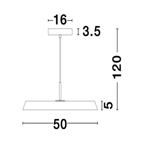 Nova Luce Vetro fekete függesztett lámpa (NL-910623) LED 1 izzós IP20