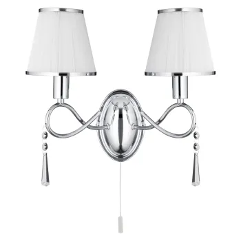 Searchlight Simplicity ezüst falikar (SL-2032-2CC) E14 2 izzós