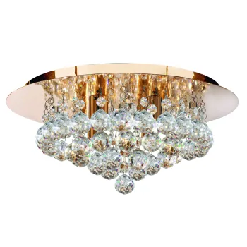 Searchlight Hanna arany kristály mennyezeti lámpa (SL-3404-4GO) G9 4 izzós