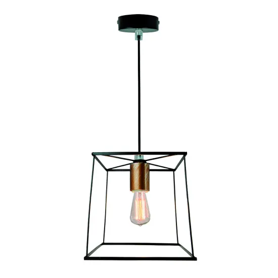 Viokef Agatha fekete függesztett lámpa (VIO-4138600) E27 1 izzós IP20