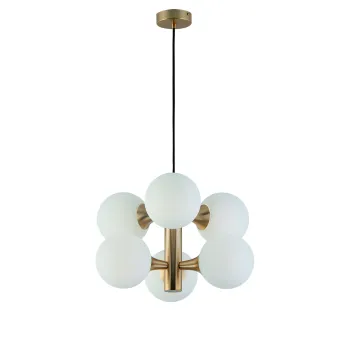 Viokef Globe arany függesztett lámpa (VIO-3094400) E14 6 izzós IP20