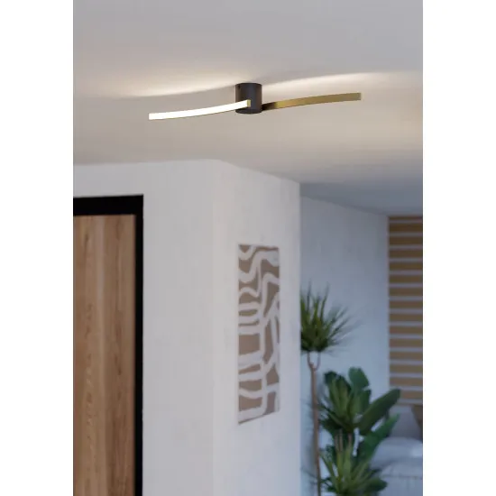 Eglo Aieta fekete-sárgaréz LED mennyezeti lámpa (EG-901215) LED 1 izzós IP20