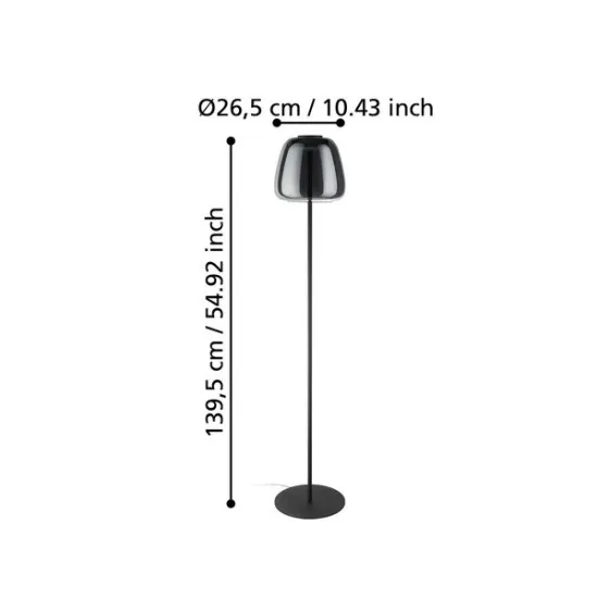 Eglo Alfero-Z fekete LED állólámpa (EG-901196) LED 1 izzós IP20