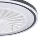 Eglo Almeria fehér-fekete LED mennyezeti ventilátoros lámpa (EG-35182) LED 1 izzós IP20