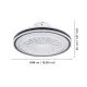 Eglo Almeria fehér-fekete LED mennyezeti ventilátoros lámpa (EG-35182) LED 1 izzós IP20