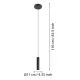 Eglo Almudaina fekete LED függesztett lámpa (EG-900926) LED 1 izzós IP20