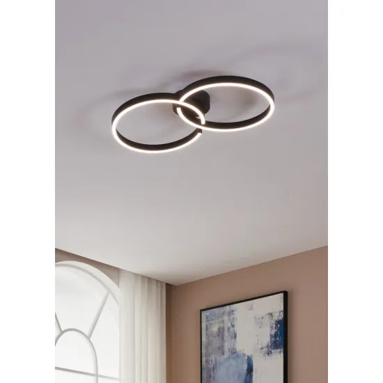 Eglo Amandolo fekete LED mennyezeti lámpa (EG-900955) LED 1 izzós IP20