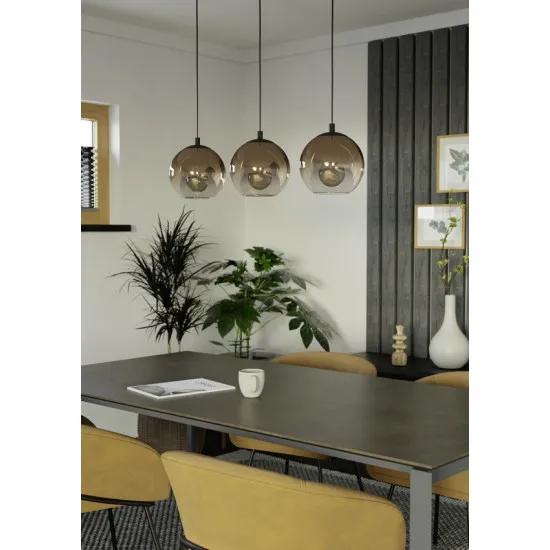 Eglo Ariscani 1 fekete függesztett lámpa (EG-901924) E27 3 izzós IP20