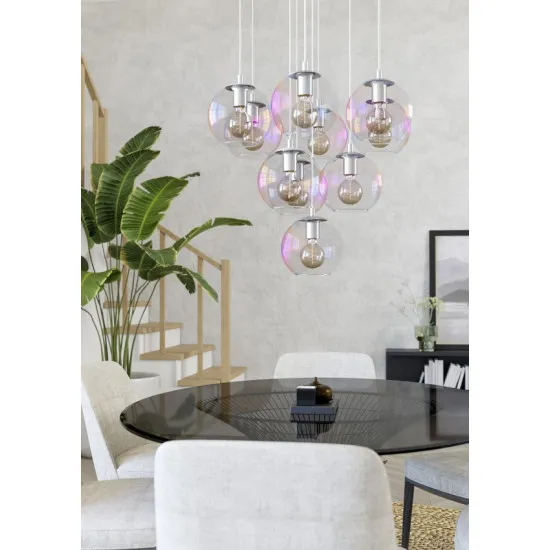 Eglo Ariscani 2 króm függesztett lámpa (EG-901922) E27 10 izzós IP20