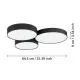 Eglo Barbano-Z fekete LED mennyezeti lámpa (EG-900853) LED 3 izzós IP20