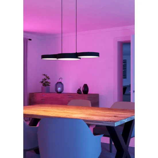 Eglo Barbano-Z fekete LED függesztett lámpa (EG-900854) LED 3 izzós IP20