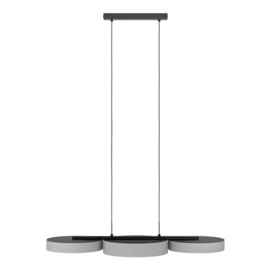 Eglo Barbano-Z szürke LED függesztett lámpa (EG-900856) LED 3 izzós IP20