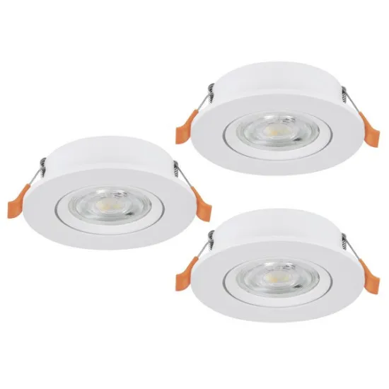 Eglo Barranco fehér LED mennyezetbe építhető lámpa (EG-902262) LED 3 izzós IP20